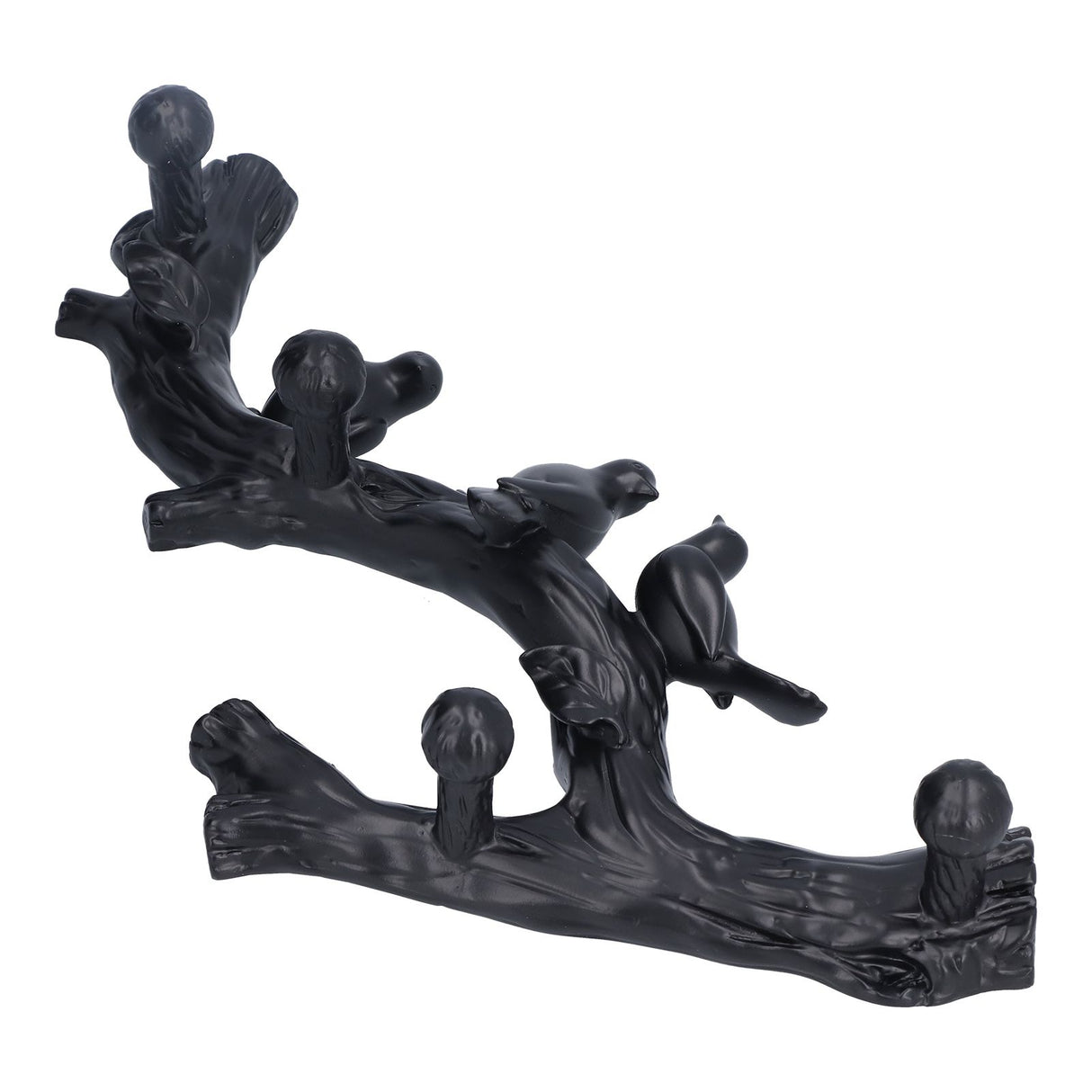 Decorative Hook Black Bird Branch Shape Three Dimensional Wall Mounted Home Decoration AccessoriesMedium (38cm)