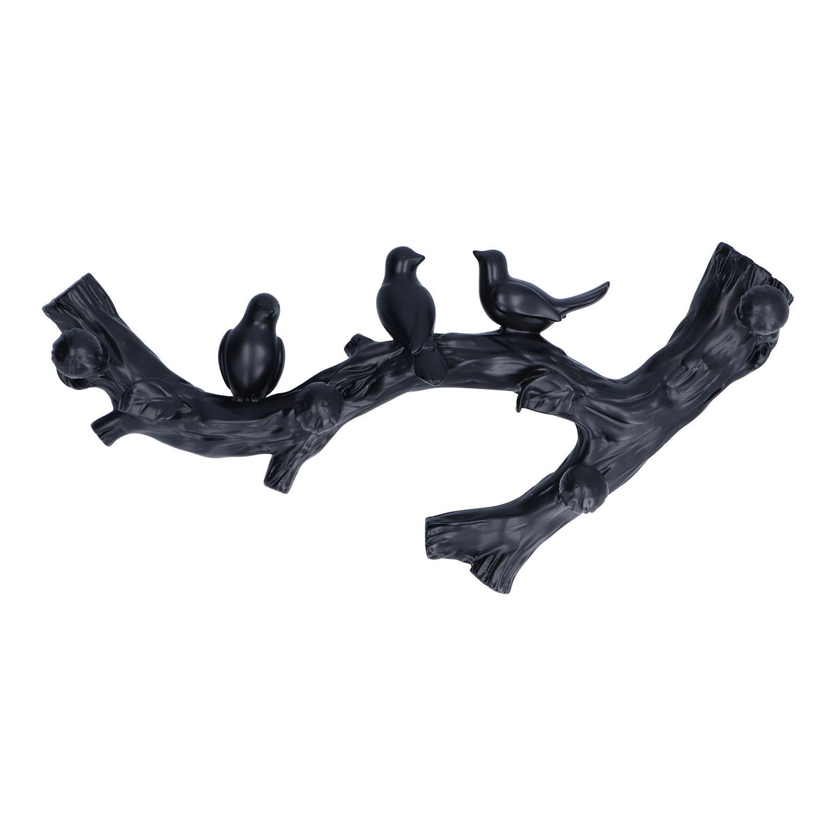 Decorative Hook Black Bird Branch Shape Three Dimensional Wall Mounted Home Decoration AccessoriesMedium (38cm)
