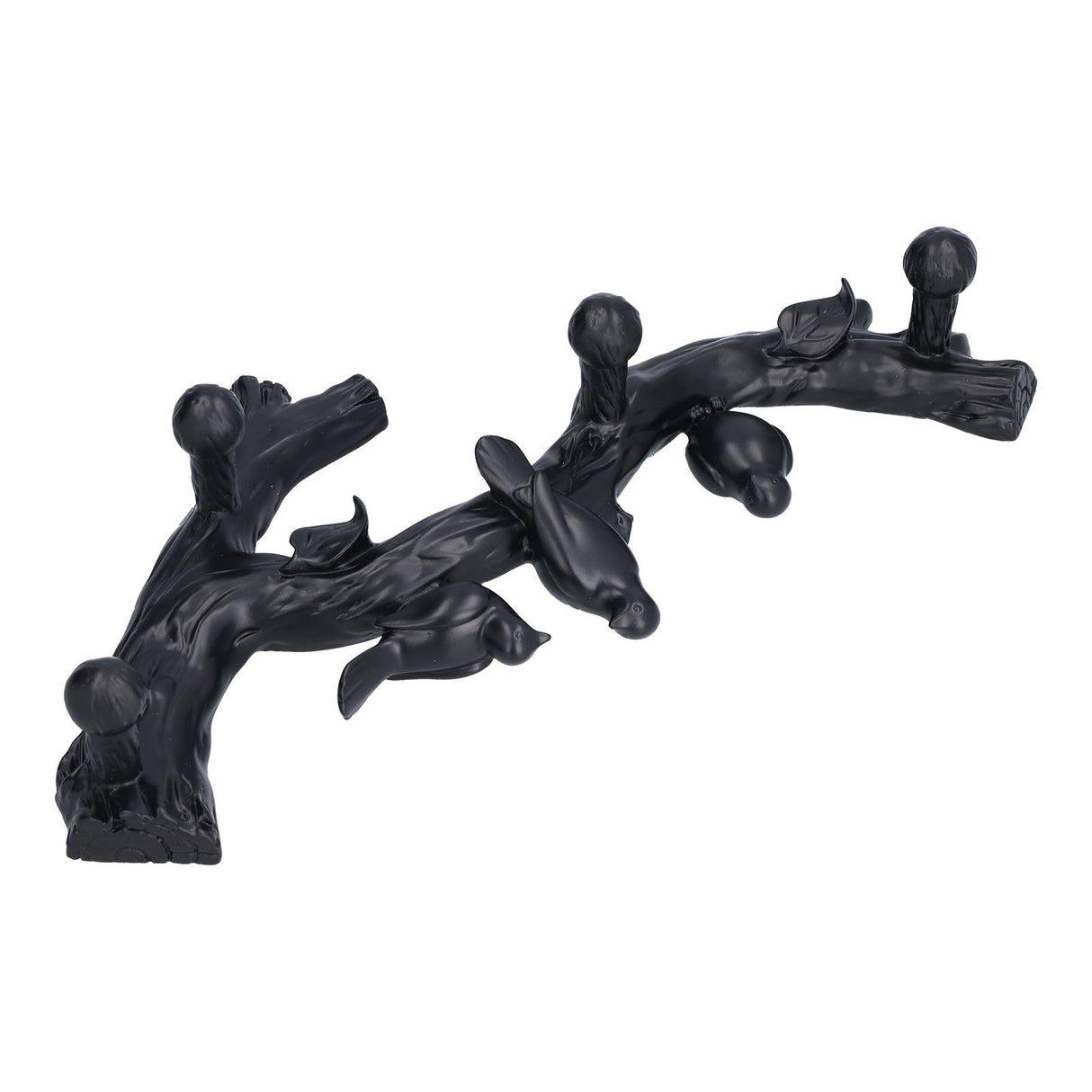 Decorative Hook Black Bird Branch Shape Three Dimensional Wall Mounted Home Decoration AccessoriesMedium (38cm)