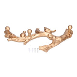 Decorative Hook Golden Bird Branch Shape Three Dimensional Wall Mounted Home Decoration AccessoriesMedium (38cm) - Front View