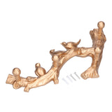 Decorative Hook Golden Bird Branch Shape Three Dimensional Wall Mounted Home Decoration AccessoriesMedium (38cm)
