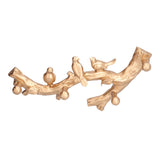 Decorative Hook Golden Bird Branch Shape Three Dimensional Wall Mounted Home Decoration AccessoriesMedium (38cm)