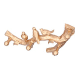 Decorative Hook Golden Bird Branch Shape Three Dimensional Wall Mounted Home Decoration AccessoriesMedium (38cm) - Low Angle