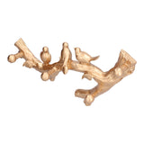 Decorative Hook Golden Bird Branch Shape Three Dimensional Wall Mounted Home Decoration AccessoriesMedium (38cm) - Extra Image