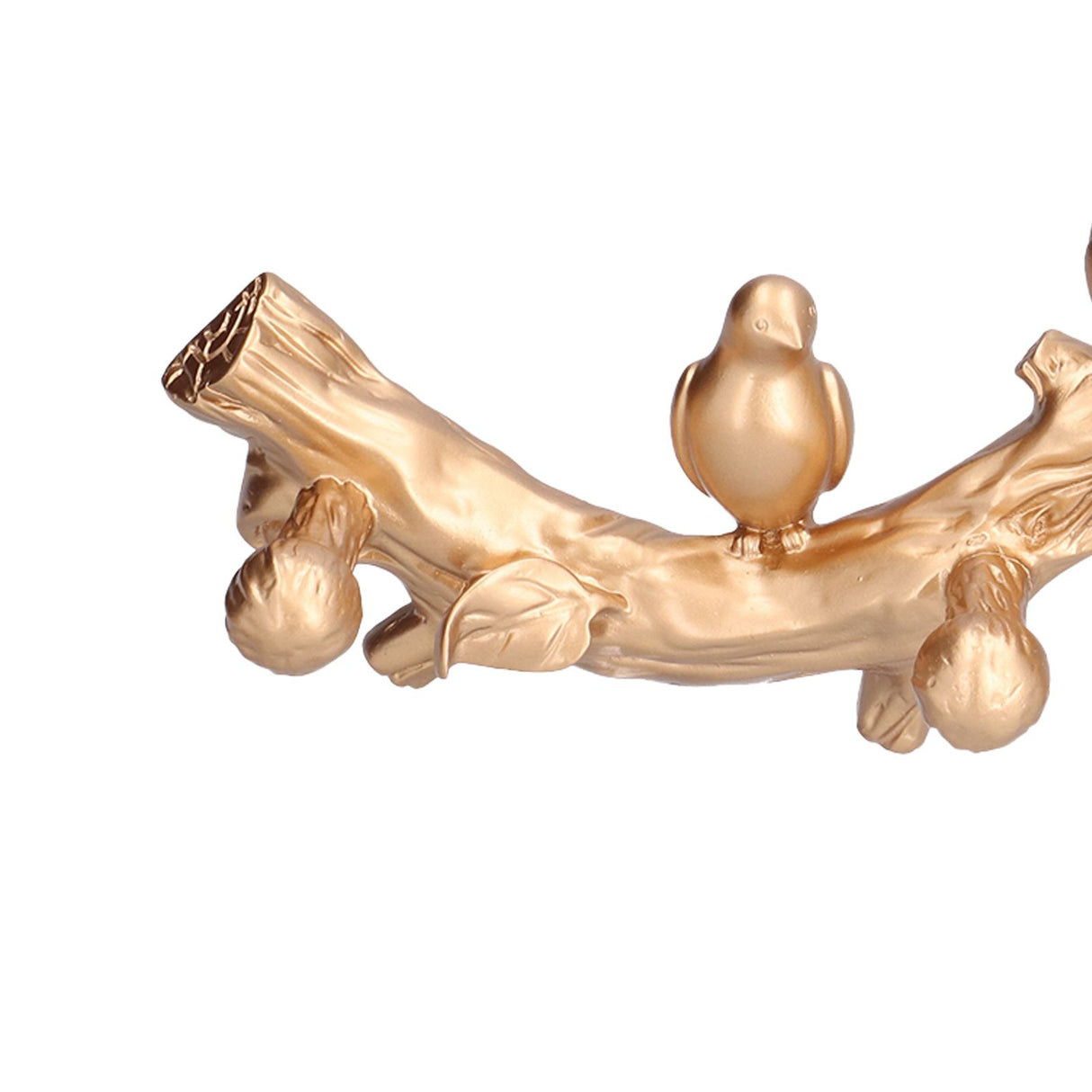 Decorative Hook Golden Bird Branch Shape Three Dimensional Wall Mounted Home Decoration AccessoriesMedium (38cm)