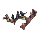 Wall Decoration Hooks Punch Free Innovative Art Waterproof Resin Bird Decoration Hook for Bedroom Living Room Kitchen38cm - Top-Down View