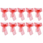 10Pcs Organza Banquet Chair Sash Exquisite Chair Bows Sashes for Wedding Party DecorationBright Red
