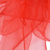 10Pcs Organza Banquet Chair Sash Exquisite Chair Bows Sashes for Wedding Party DecorationBright Red - Extra Image