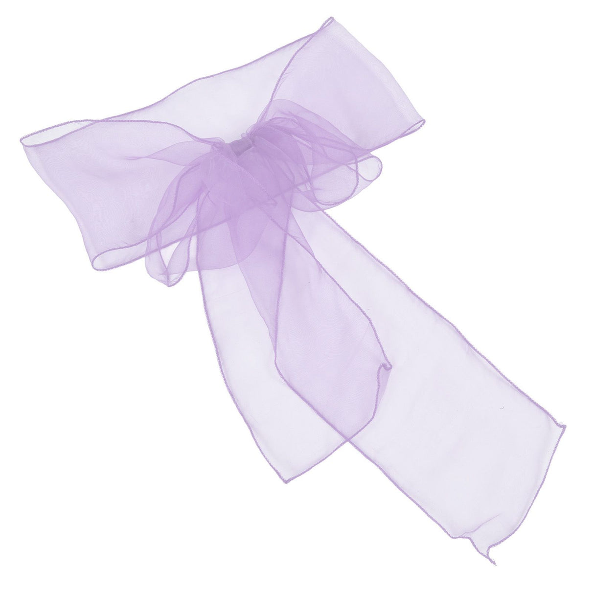 10Pcs Organza Banquet Chair Sash Exquisite Chair Bows Sashes for Wedding Party DecorationLight Purple