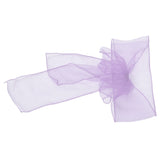10Pcs Organza Banquet Chair Sash Exquisite Chair Bows Sashes for Wedding Party DecorationLight Purple