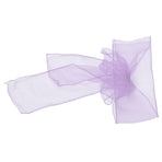 10Pcs Organza Banquet Chair Sash Exquisite Chair Bows Sashes for Wedding Party DecorationLight Purple