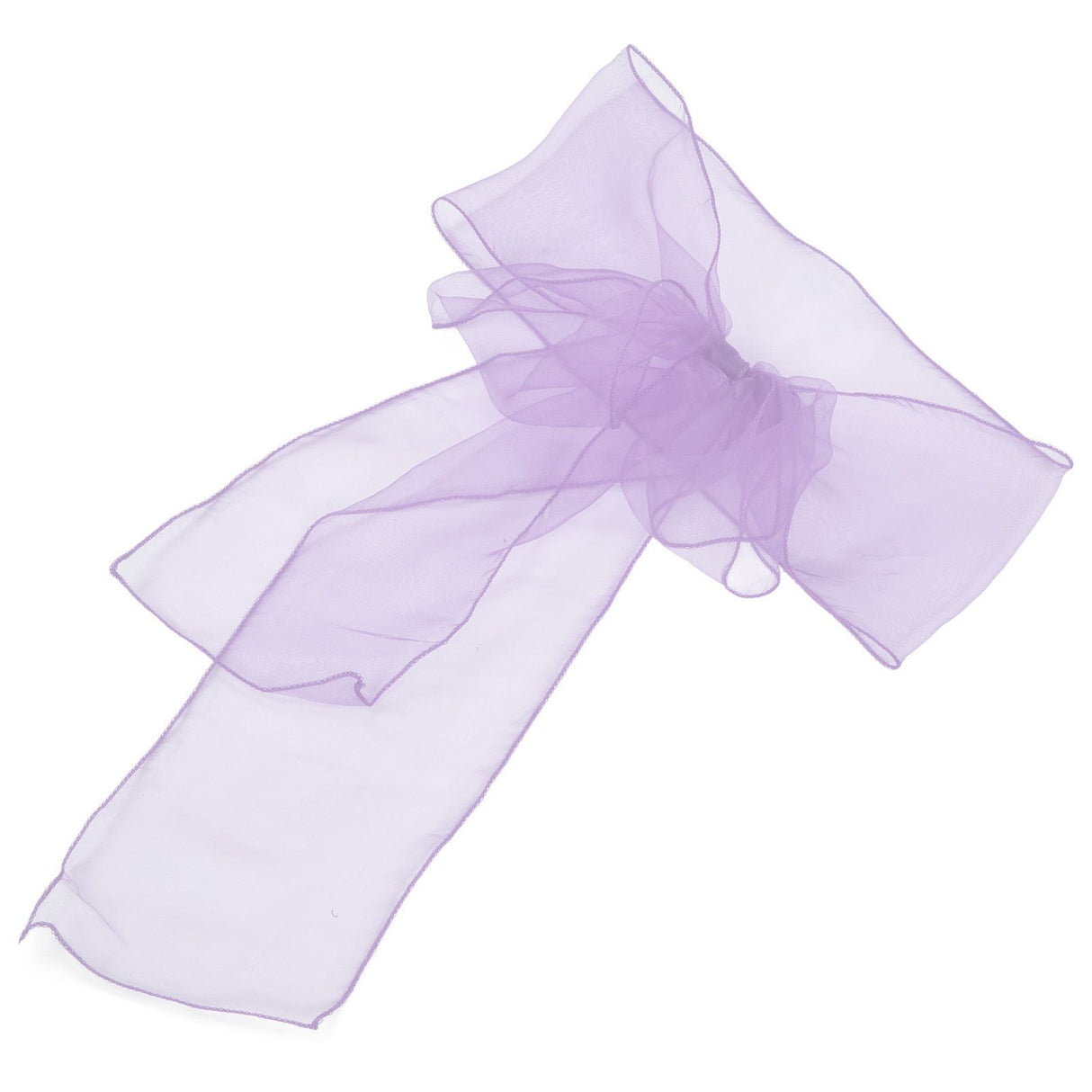 10Pcs Organza Banquet Chair Sash Exquisite Chair Bows Sashes for Wedding Party DecorationLight Purple