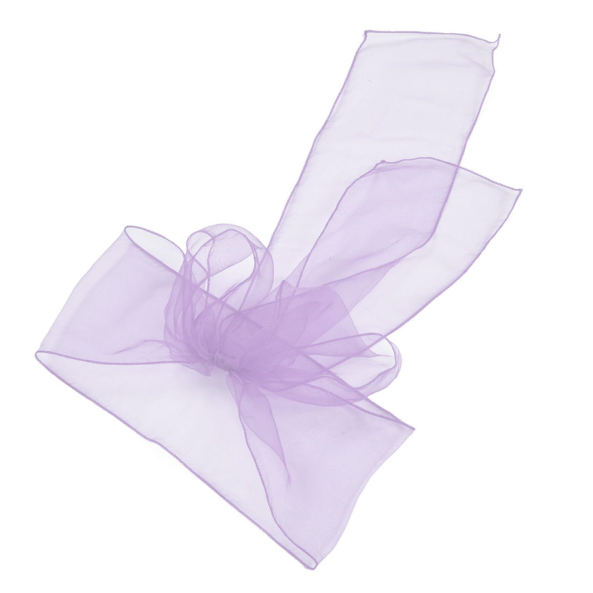 10Pcs Organza Banquet Chair Sash Exquisite Chair Bows Sashes for Wedding Party DecorationLight Purple