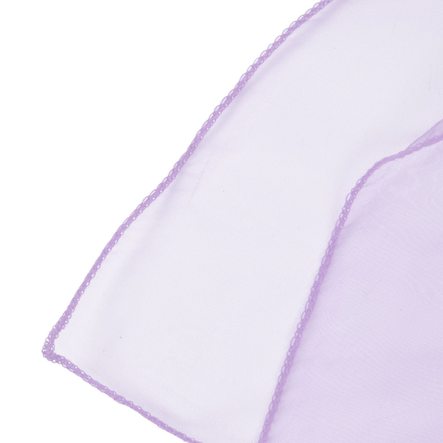 10Pcs Organza Banquet Chair Sash Exquisite Chair Bows Sashes for Wedding Party DecorationLight Purple