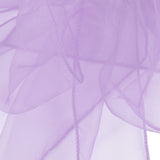 10Pcs Organza Banquet Chair Sash Exquisite Chair Bows Sashes for Wedding Party DecorationLight Purple - Extra Image