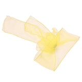 10Pcs Organza Banquet Chair Sash Exquisite Chair Bows Sashes for Wedding Party DecorationBright Yellow