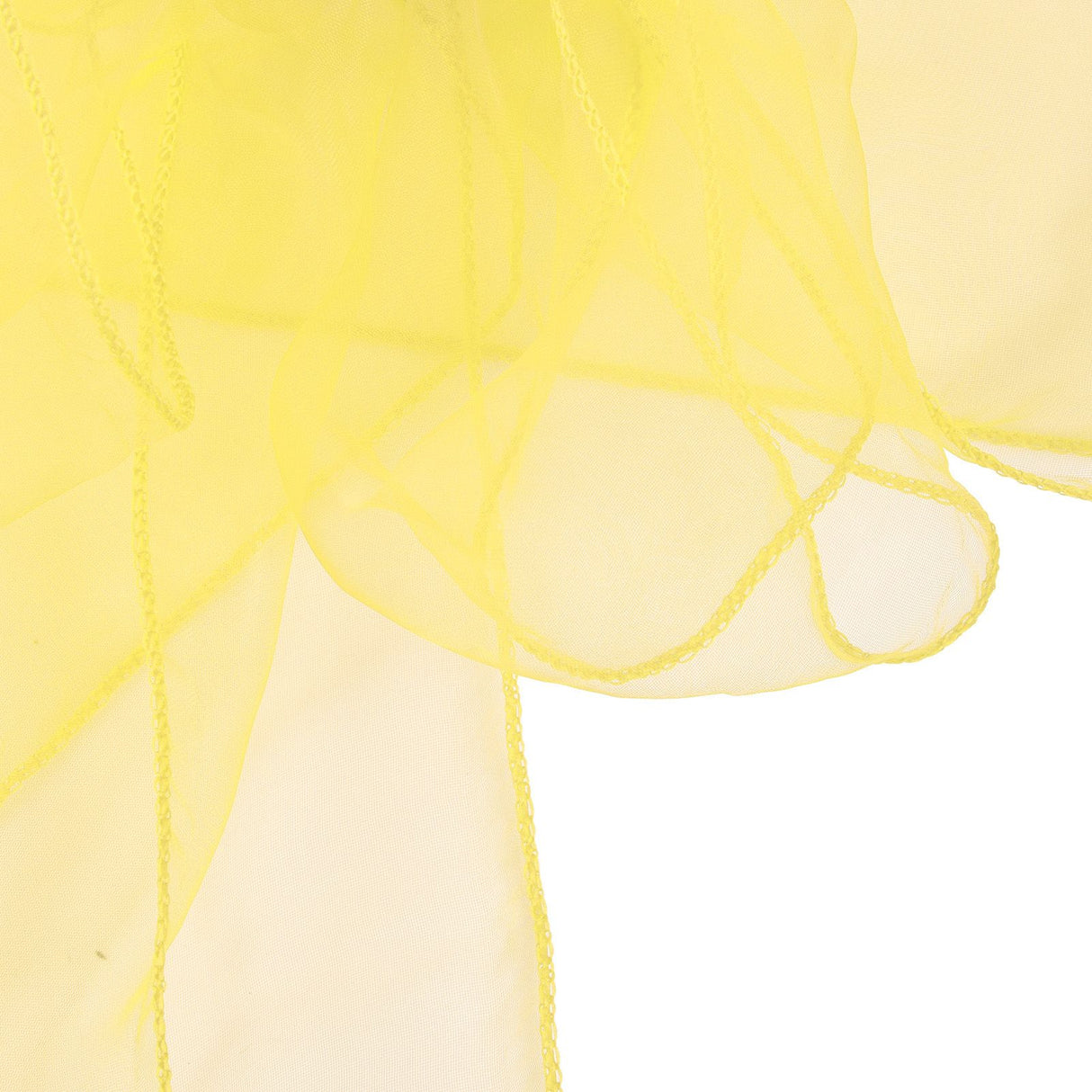10Pcs Organza Banquet Chair Sash Exquisite Chair Bows Sashes for Wedding Party DecorationBright Yellow