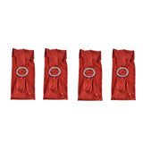 10Pcs Chair Cover Bands Elastic Stretch Sashes Bows for Wedding Banquet Hotel DecorationBright Red - Side View