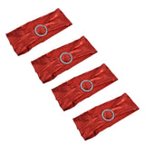 10Pcs Chair Cover Bands Elastic Stretch Sashes Bows for Wedding Banquet Hotel DecorationBright Red - Rear View