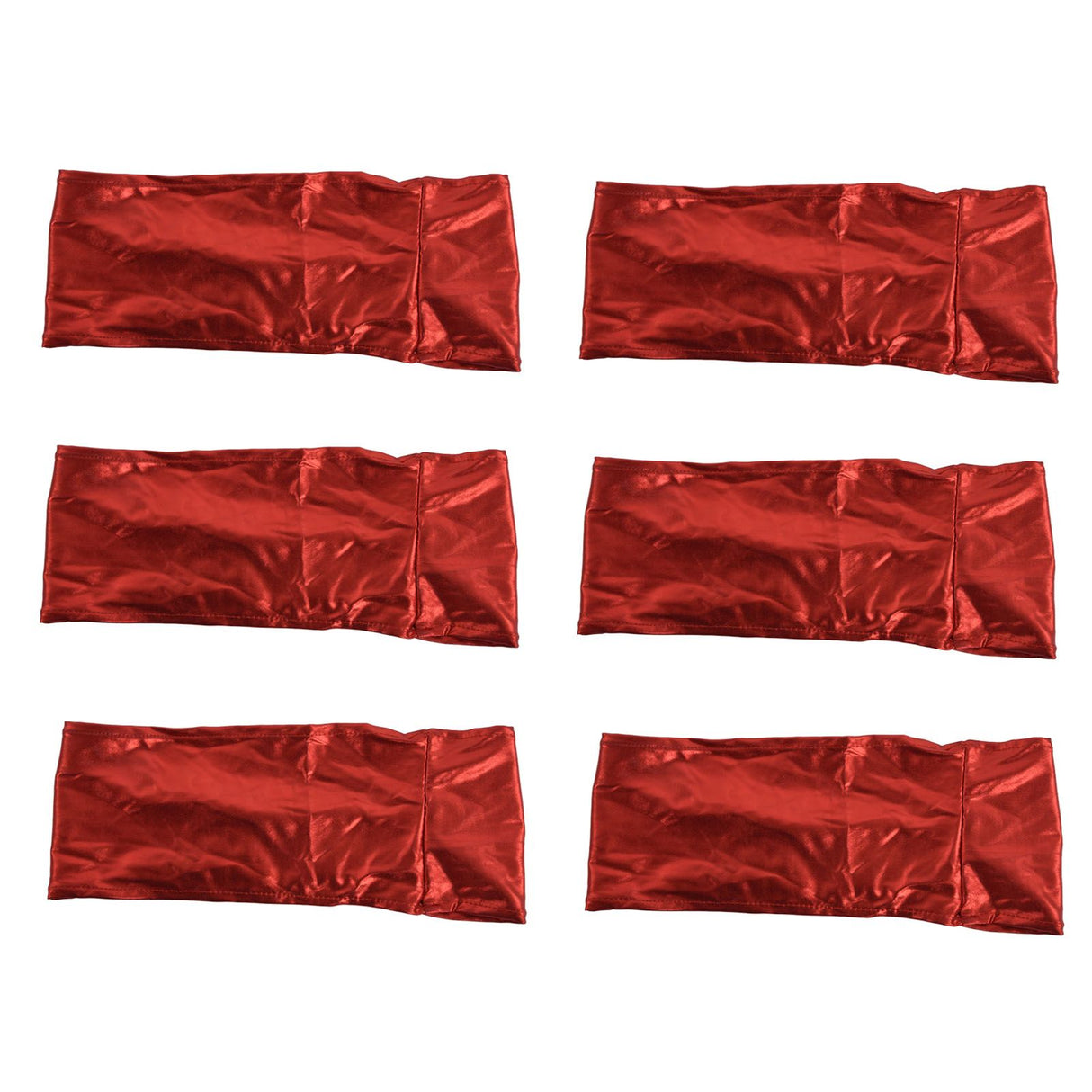 10Pcs Chair Cover Bands Elastic Stretch Sashes Bows for Wedding Banquet Hotel DecorationBright Red