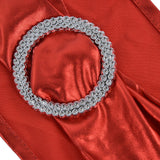 10Pcs Chair Cover Bands Elastic Stretch Sashes Bows for Wedding Banquet Hotel DecorationBright Red
