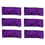 10Pcs Chair Cover Bands Elastic Stretch Sashes Bows for Wedding Banquet Hotel DecorationPurple