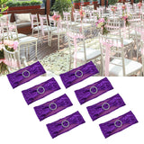 10Pcs Chair Cover Bands Elastic Stretch Sashes Bows for Wedding Banquet Hotel DecorationPurple