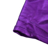 10Pcs Chair Cover Bands Elastic Stretch Sashes Bows for Wedding Banquet Hotel DecorationPurple - Extra Image