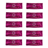 10Pcs Chair Cover Bands Elastic Stretch Sashes Bows for Wedding Banquet Hotel DecorationRose Red