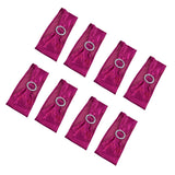 10Pcs Chair Cover Bands Elastic Stretch Sashes Bows for Wedding Banquet Hotel DecorationRose Red