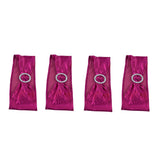10Pcs Chair Cover Bands Elastic Stretch Sashes Bows for Wedding Banquet Hotel DecorationRose Red