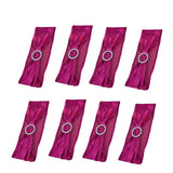 10Pcs Chair Cover Bands Elastic Stretch Sashes Bows for Wedding Banquet Hotel DecorationRose Red