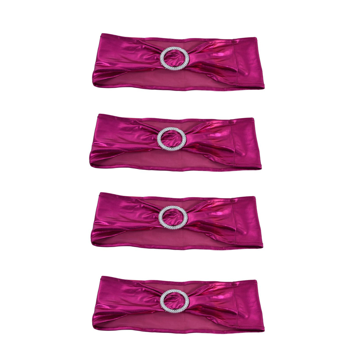 10Pcs Chair Cover Bands Elastic Stretch Sashes Bows for Wedding Banquet Hotel DecorationRose Red