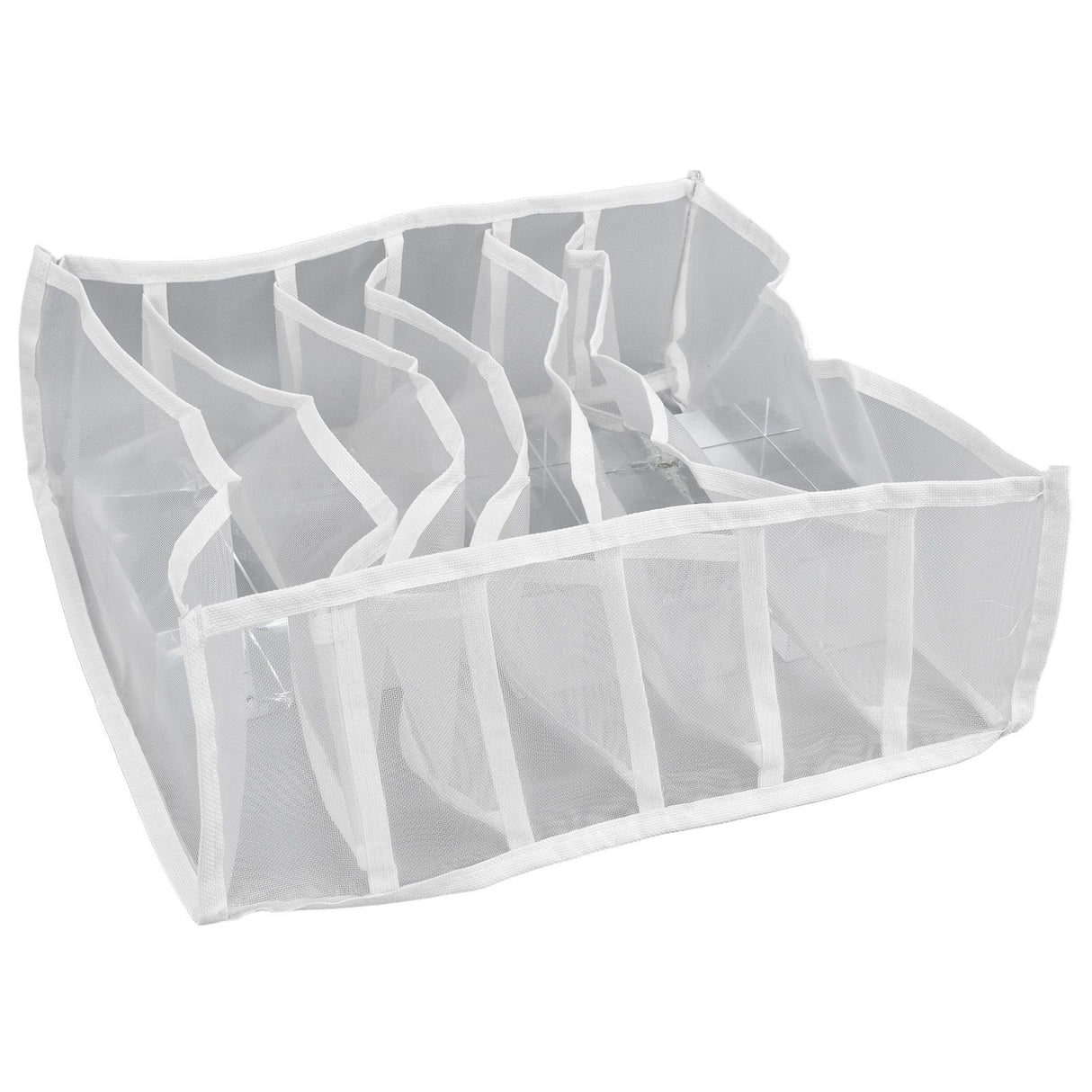 Underwear Storage Box Breathable Foldable Multiple Cells Drawer Organizer for Bras Socks6 Cells