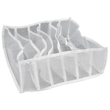 Underwear Storage Box Breathable Foldable Multiple Cells Drawer Organizer for Bras Socks6 Cells