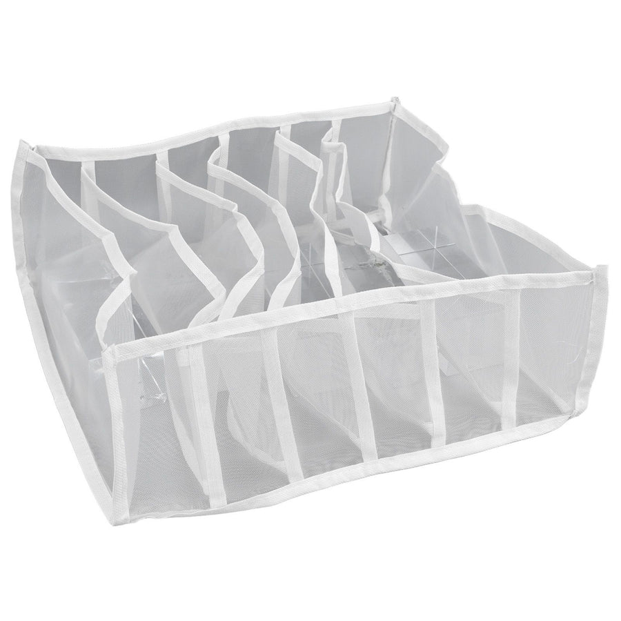Underwear Storage Box Breathable Foldable Multiple Cells Drawer Organizer for Bras Socks6 Cells