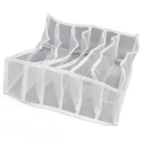 Underwear Storage Box Breathable Foldable Multiple Cells Drawer Organizer for Bras Socks6 Cells