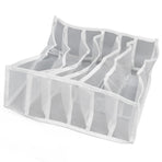 Underwear Storage Box Breathable Foldable Multiple Cells Drawer Organizer for Bras Socks6 Cells