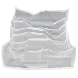 Underwear Storage Box Breathable Foldable Multiple Cells Drawer Organizer for Bras Socks6 Cells