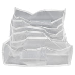 Underwear Storage Box Breathable Foldable Multiple Cells Drawer Organizer for Bras Socks6 Cells