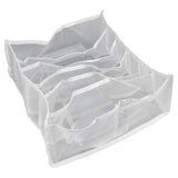Underwear Storage Box Breathable Foldable Multiple Cells Drawer Organizer for Bras Socks6 Cells