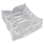Underwear Storage Box Breathable Foldable Multiple Cells Drawer Organizer for Bras Socks6 Cells