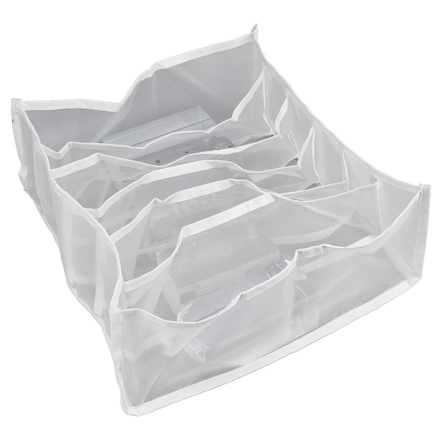 Underwear Storage Box Breathable Foldable Multiple Cells Drawer Organizer for Bras Socks6 Cells
