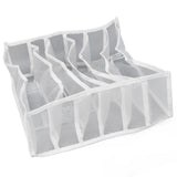 Underwear Storage Box Breathable Foldable Multiple Cells Drawer Organizer for Bras Socks6 Cells