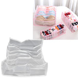 Underwear Storage Box Breathable Foldable Multiple Cells Drawer Organizer for Bras Socks6 Cells - Extra Image