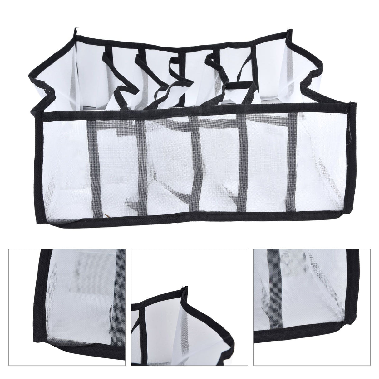 Mesh Bras Storage Box Multi Purpose Foldable Drawer Divider for Underwear Panties Socks6 Cells