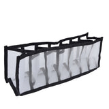 Mesh Bras Storage Box Multi Purpose Foldable Drawer Divider for Underwear Panties Socks7 Cells - Rear View