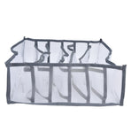 Underwear Organizer Mesh Foldable Breathable Multi Cells Socks Storage Box for Bras Panties6 Cells