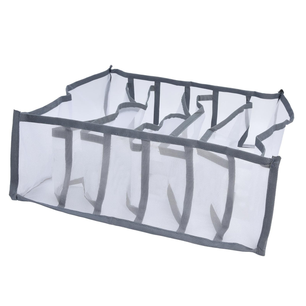 Underwear Organizer Mesh Foldable Breathable Multi Cells Socks Storage Box for Bras Panties6 Cells