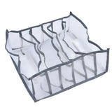 Underwear Organizer Mesh Foldable Breathable Multi Cells Socks Storage Box for Bras Panties6 Cells